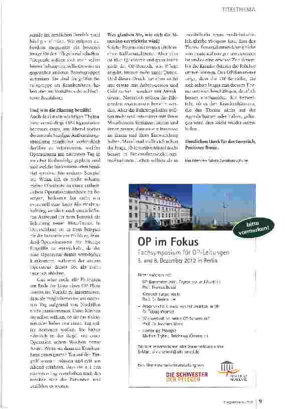 Vorschauseite 4: Der OP-Bereich gerät immer mehr unter Druck