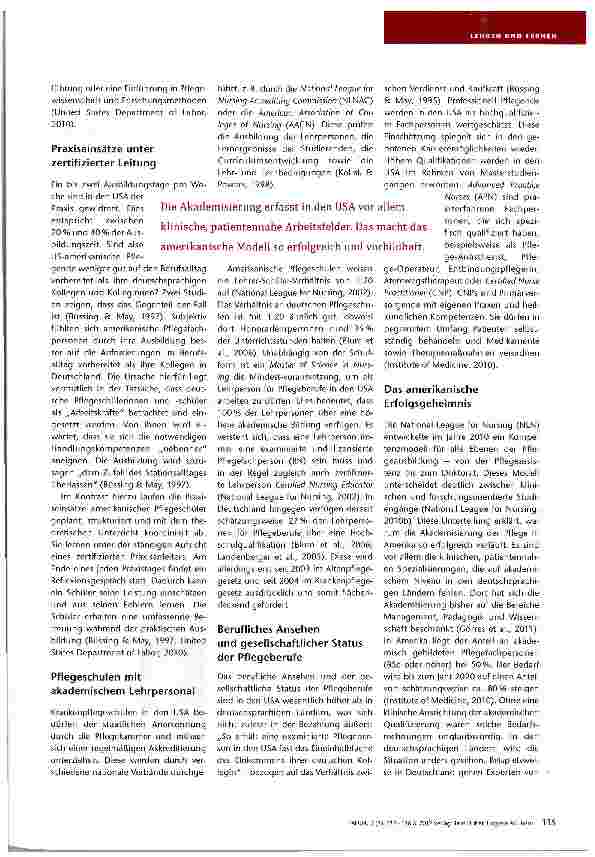 Vorschauseite 4: Pflegeausbildung in den USA: Ein Vorbild? Aufbau und Zukunftstendenzen des amerikanischen irsing Education-Systems