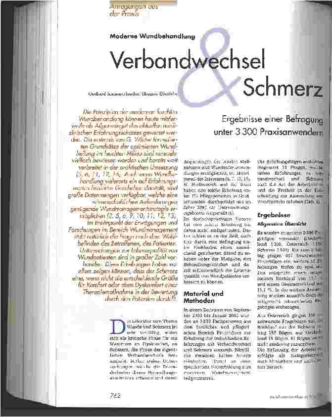 Vorschauseite 1: Verbandwechsel & Schmerz