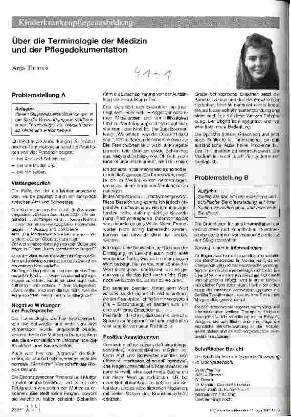 Vorschauseite 1: Über die Terminologie der Medizin und Pflegedokumentation
