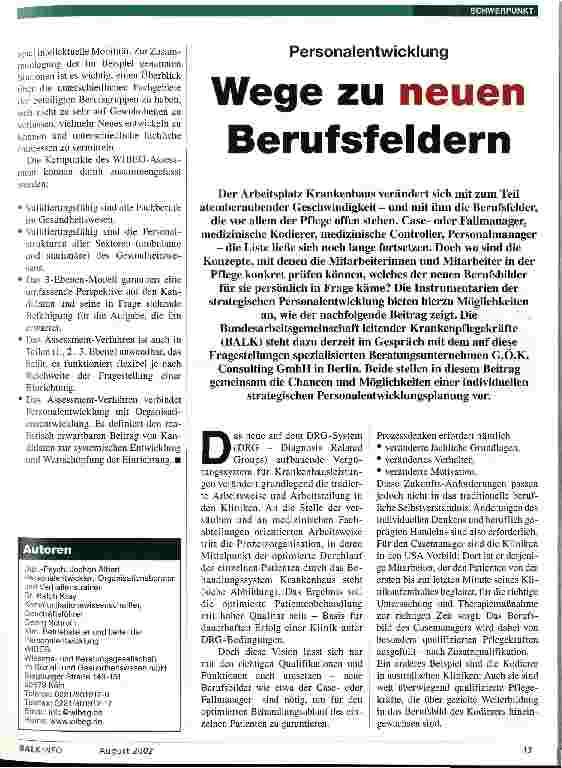 Vorschauseite 1: Personalentwicklung: Wege zu neuen Berufsfeldern