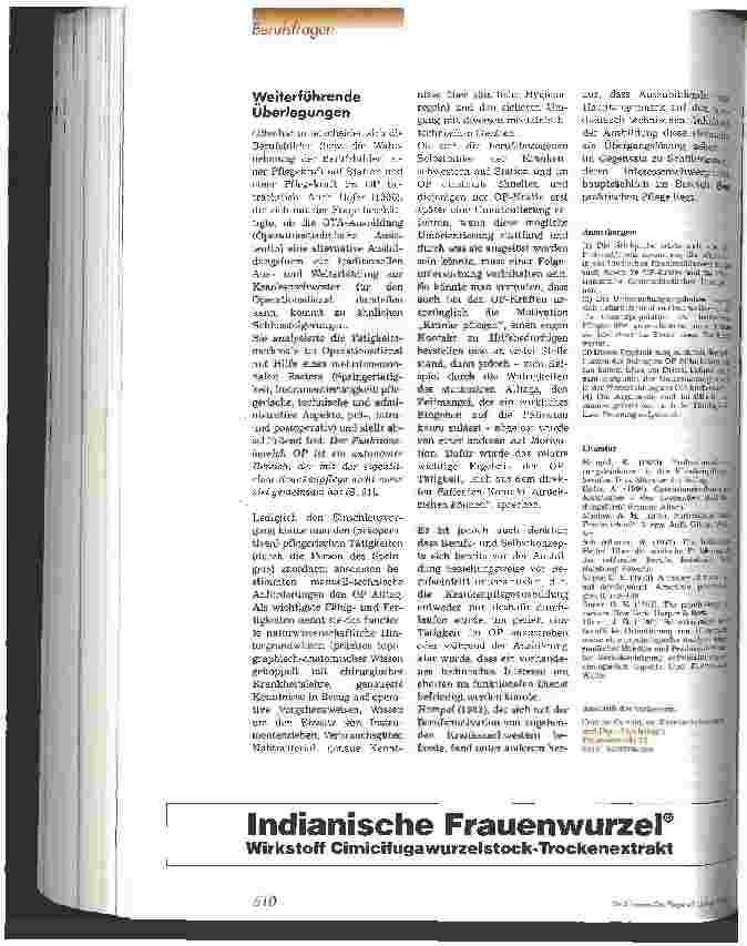 Vorschauseite 5: Zur Berufswahl des OP-Pflegepersonals