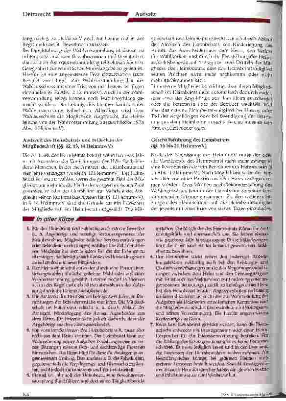 Vorschauseite 2: Die neue Heimmitwirkungsverordnung (HeimmwV)