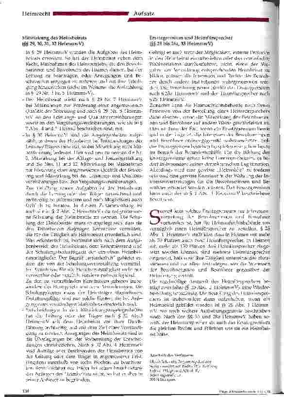 Vorschauseite 4: Die neue Heimmitwirkungsverordnung (HeimmwV)