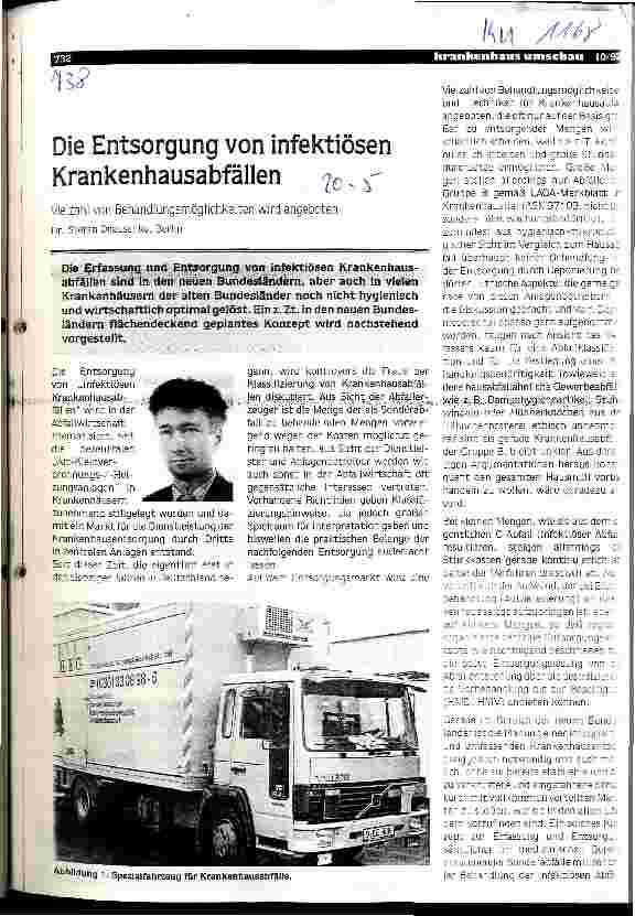 Vorschauseite 1: Die Entsorgung von infektiösen Krankenhausabfällen