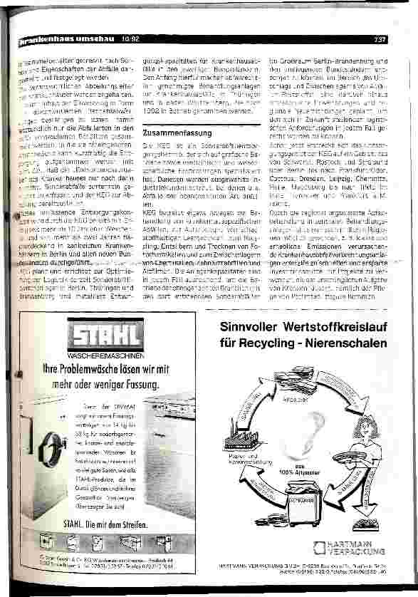 Vorschauseite 5: Die Entsorgung von infektiösen Krankenhausabfällen