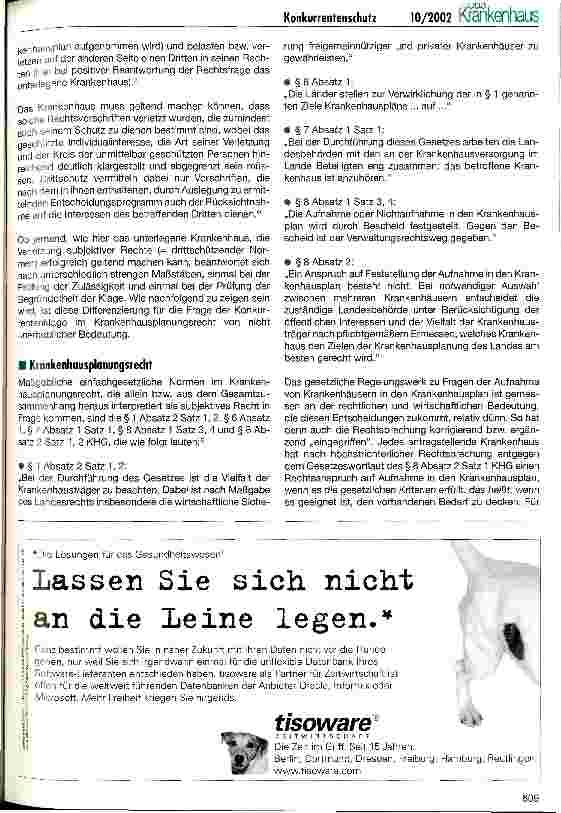 Vorschauseite 2: Konkurrentenschutz im Krankenhausplanungsrecht Zur Zulässigkeit der Konkurrentenklage