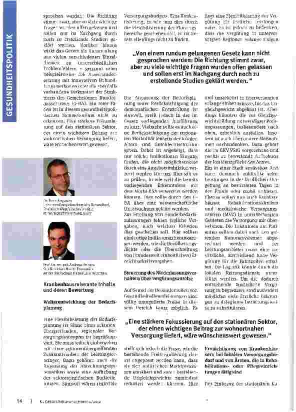 Vorschauseite 2: Richtung richtig, Umsetzung unklar