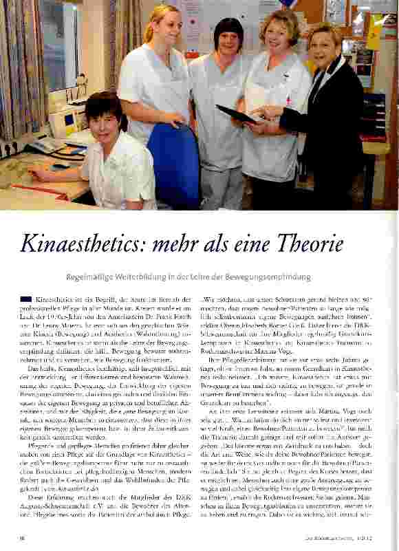 Vorschauseite 1: Kinaesthetics: mehr als eine Theorie