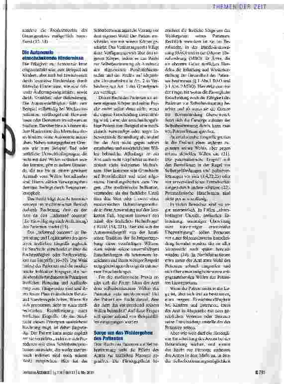 Vorschauseite 2: Fürsorge oder Selbstbestimmung?