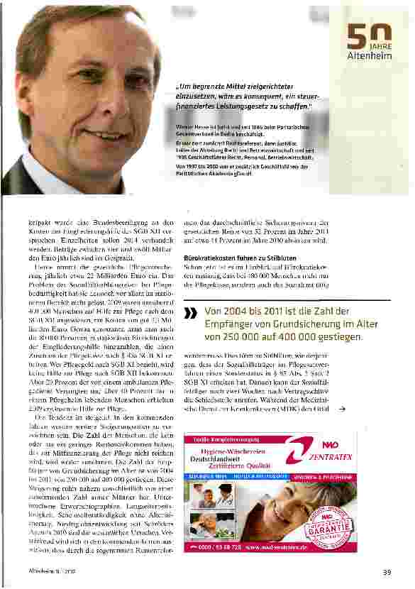 Vorschauseite 2: Pflegeversicherung endlich runderneuern