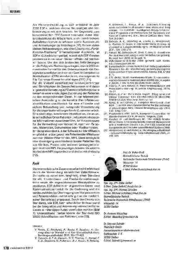 Vorschauseite 3: Einheitliche Schnittstellen und Datenformate für das Telemonitoring