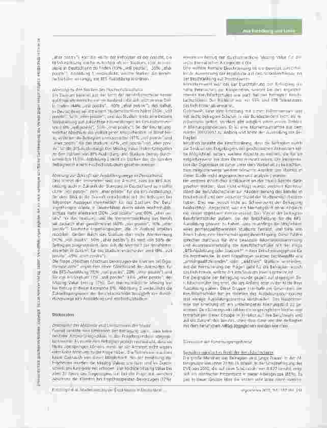 Vorschauseite 5: Zur Akademisierung der Ergotherapie in Deutschland -Eine Befragung von deutschen Berufsfachschülern der Ergotherapiezu Hochschulstudium und Berufsfachschulausbildung