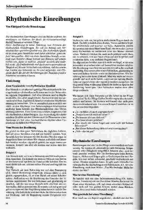 Vorschauseite 1: Rhythmische Einreibungen