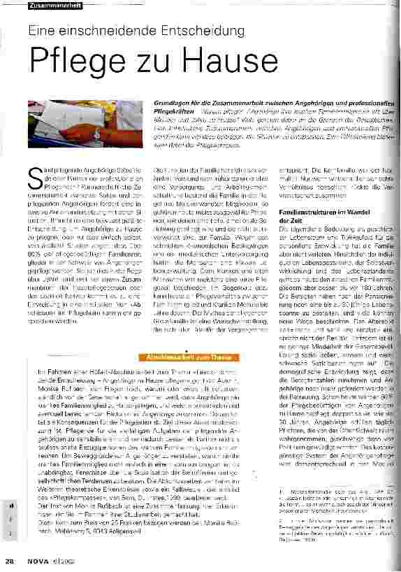 Vorschauseite 1: Pflege zu Hause