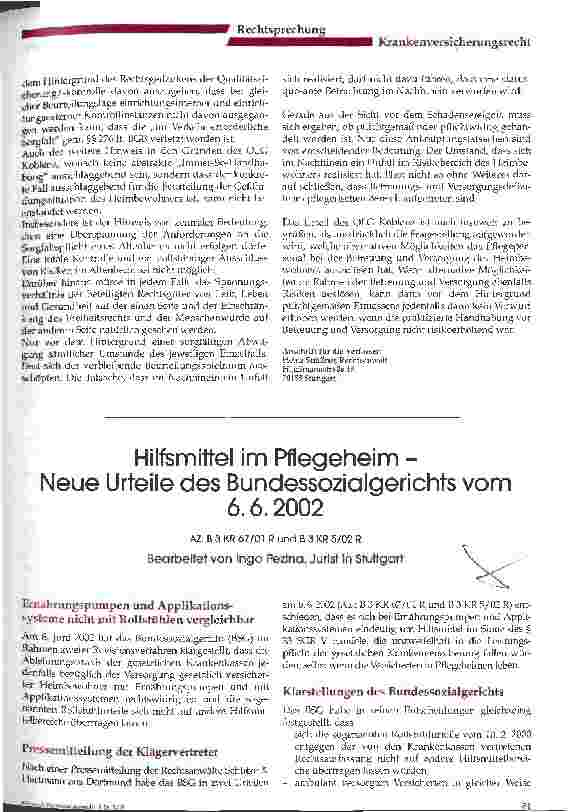 Vorschauseite 5: Haftung des Altenheims für Unfall eines verwirrten Bewohners