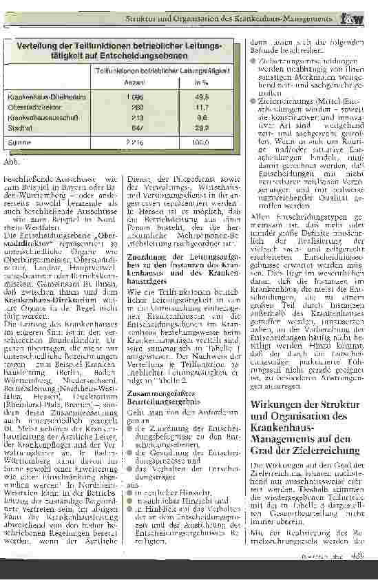 Vorschauseite 2: Struktur und Organisation Ergebnis einer empirischen Untersuchung