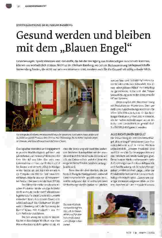 Vorschauseite 1: Gesund werden und bleiben mit dem „Blauen Engel