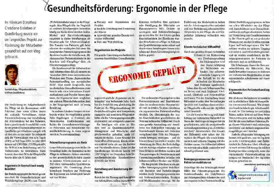Vorschauseite 1: Gesundheitsförderung: Ergonomie in der Pflege