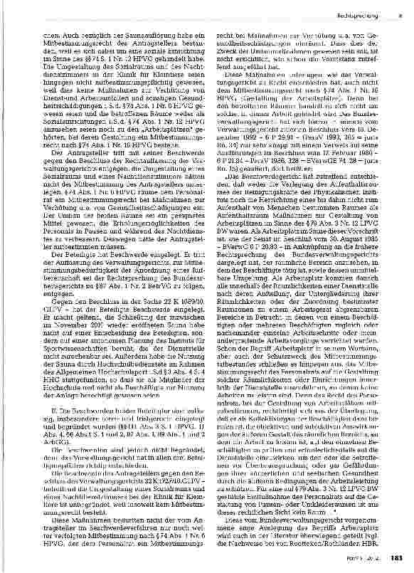 Vorschauseite 2: Mitbestimmung bei Raumumgestaltung, Rufbereitschaft und Saunanutzung