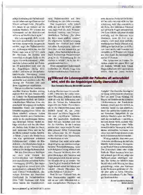 Vorschauseite 2: Palliativmedizin heißt zuhören