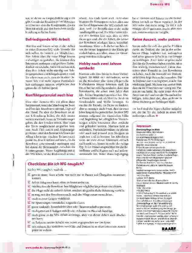 Vorschauseite 2: Was erwartet mich in einer WG?