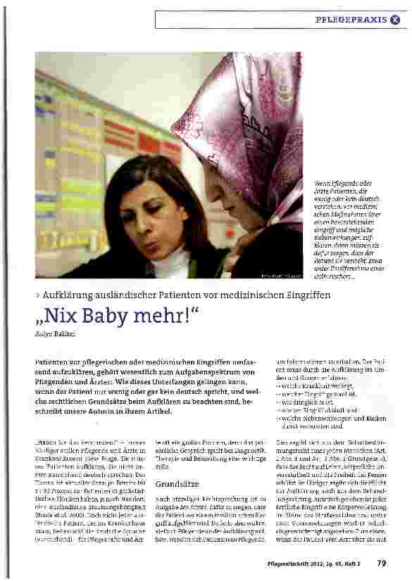 Vorschauseite 1: „Nix Baby mehr!