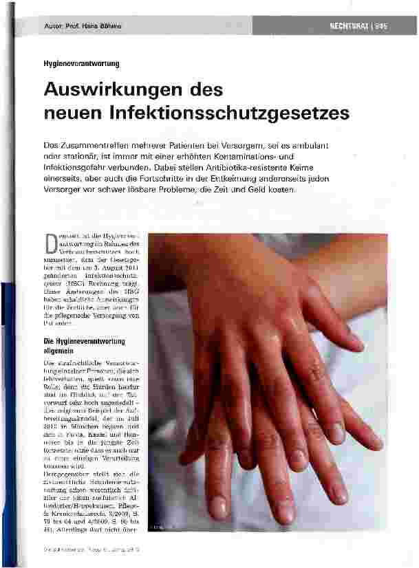 Vorschauseite 1: Auswirkungen des neuen Infektionsschutzgesetzes