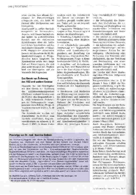 Vorschauseite 2: Auswirkungen des neuen Infektionsschutzgesetzes