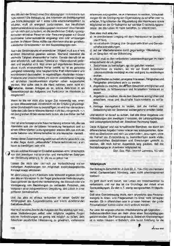 Vorschauseite 2: Sozialpädagogen im Altenund Pflegeheim (III)