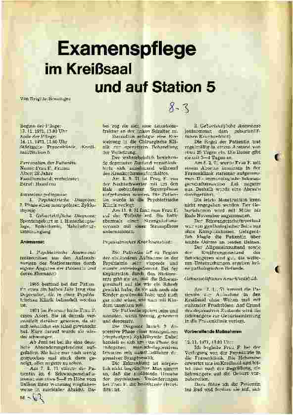 Vorschauseite 1: Examenspflege im Kreißsaal und auf Station 5