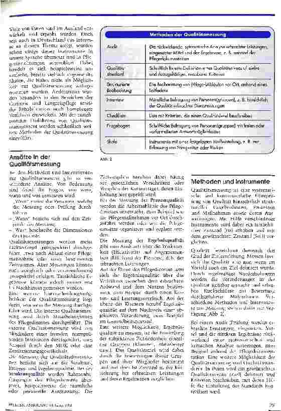 Vorschauseite 2: Qualitätsmessung in ambulanten Pflegediensten Teil 1: Allgemeine Einführung in die Qualitätsmessung