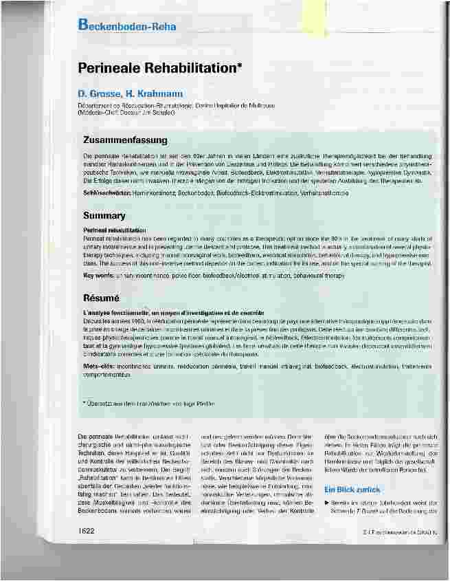 Vorschauseite 1: Perineale Rehabilitation