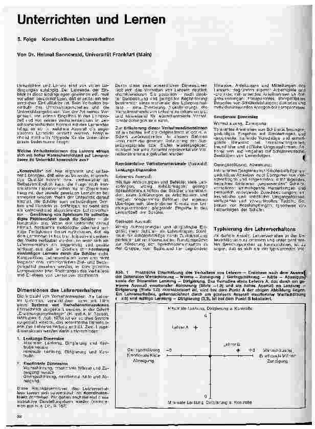 Vorschauseite 1: Unterrichten und Lernen