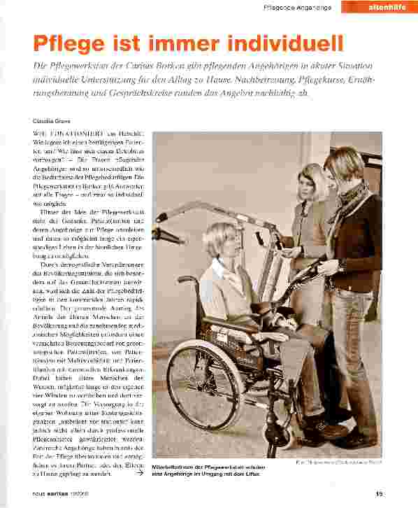 Vorschauseite 1: Pflege ist immer individuell