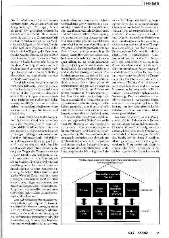Vorschauseite 4: Integration ambulantstationärer Versorgung zur Sicherstellung medizinischer Grundversorgung in der Fläche