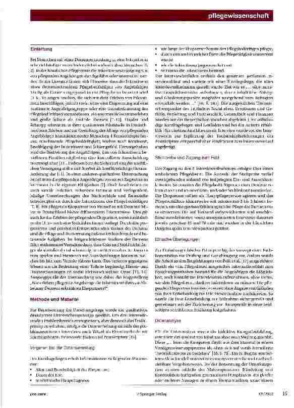 Vorschauseite 2: Wie erleben pflegende Angehörige die Inkontinenz ihres an Alzheimer-Demenz erkrankten Ehepartners?