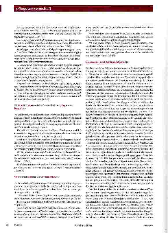 Vorschauseite 5: Wie erleben pflegende Angehörige die Inkontinenz ihres an Alzheimer-Demenz erkrankten Ehepartners?