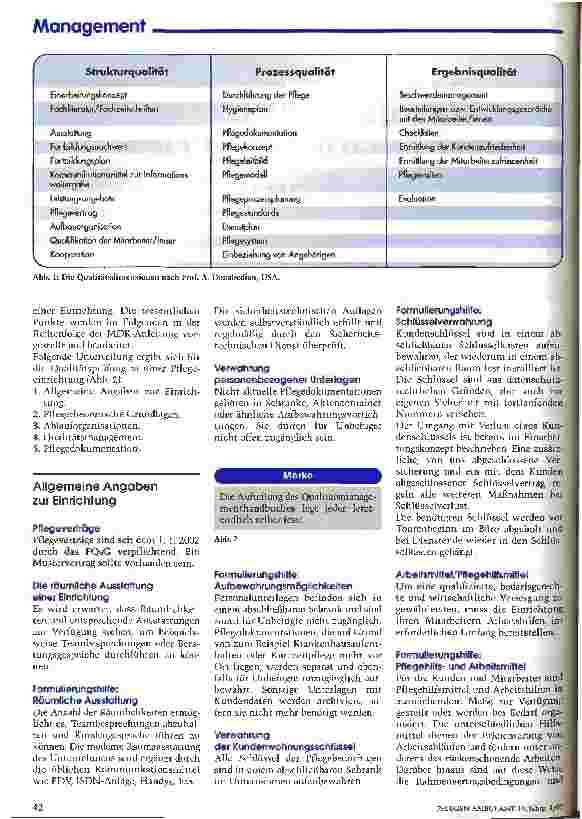Vorschauseite 2: Das QM-Handbuch schafft Ordnung in der Qualitätssicherung Teil 2: Inhalte der MDK-Anleitung