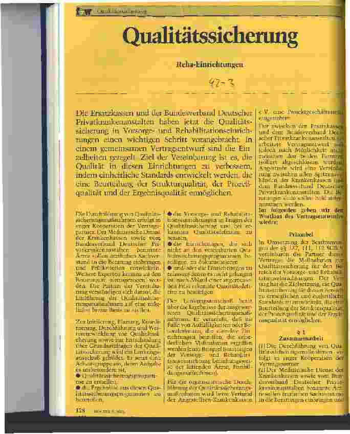 Vorschauseite 1: Qualitätssicherung Reha-Einrichtungen