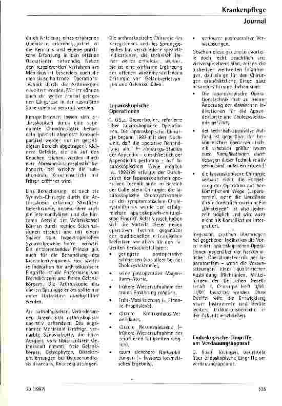 Vorschauseite 2: Möglichkeiten und Grenzen endoskopischer Chirurgie