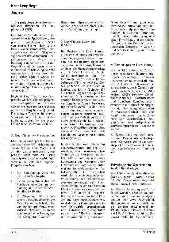 Vorschauseite 3: Möglichkeiten und Grenzen endoskopischer Chirurgie