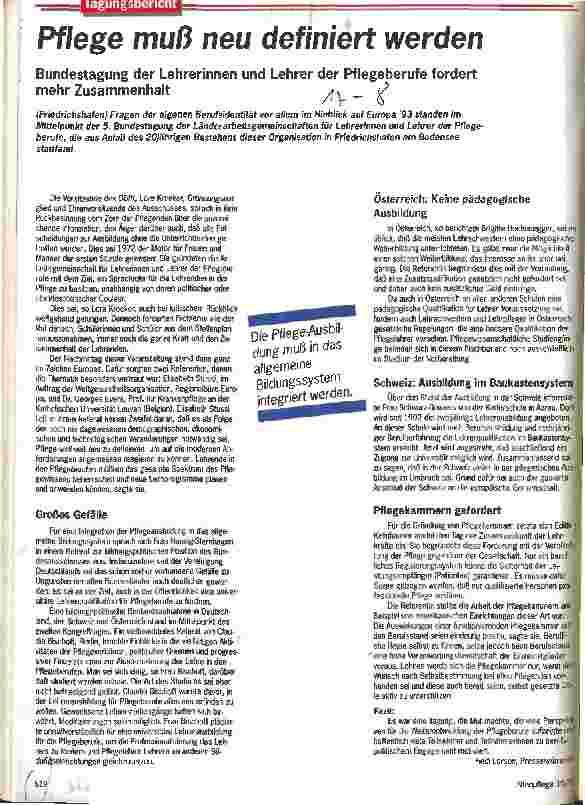 Vorschauseite 1: Pflege muß neu definiert werden