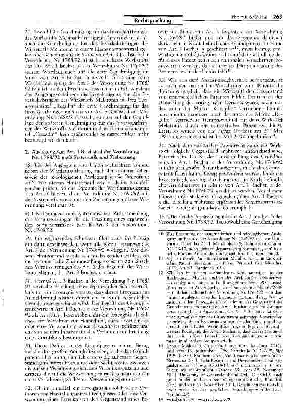 Vorschauseite 5: Bedingungen für die Erteilung von ergänzenden Schurzzertifikaten VO (EWG) Nr. 1768/92 Art. 3 Buchst d, Art. 13 I