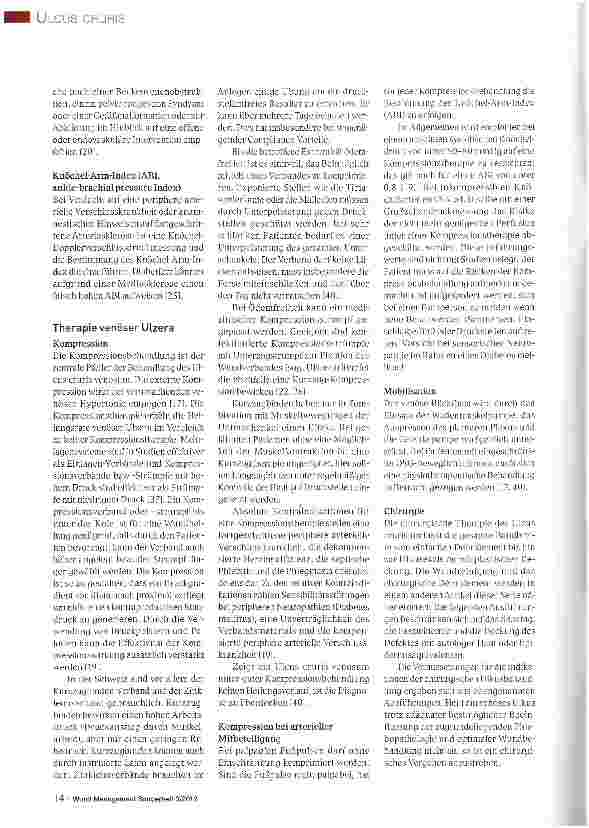 Vorschauseite 4: Epidemiologie, Abklärung und Therapie der häufigsten Ursachen chronischer Beinund Fußulzera