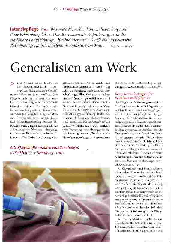 Vorschauseite 1: Generalisten am Werk