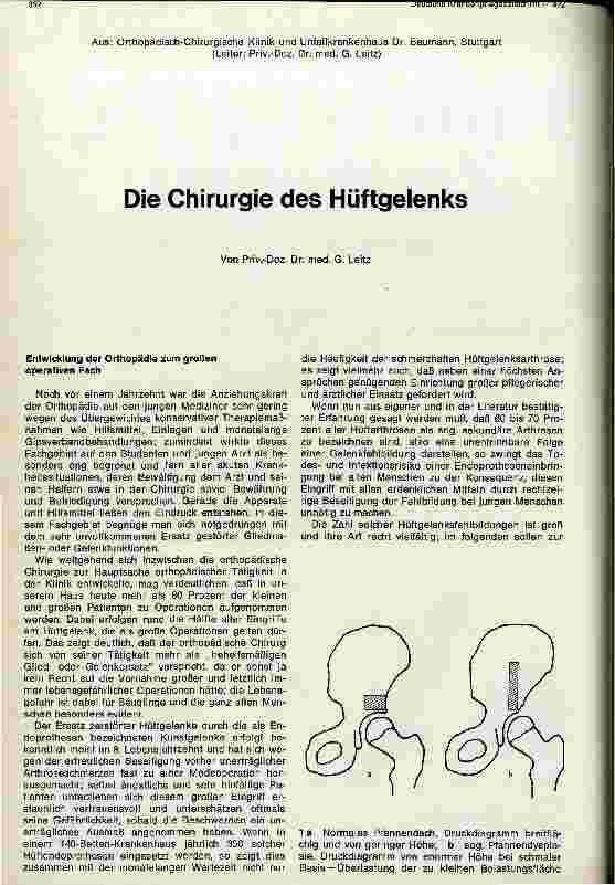 Vorschauseite 1: Die Chirurgie des Hüftgelenks