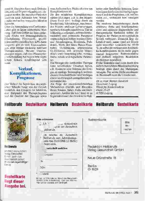 Vorschauseite 4: Der septische Schock - eine Übersicht
