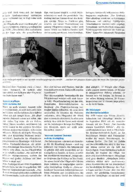 Vorschauseite 2: Wenn Pflegende ihre eigene Gesundheit vergessen