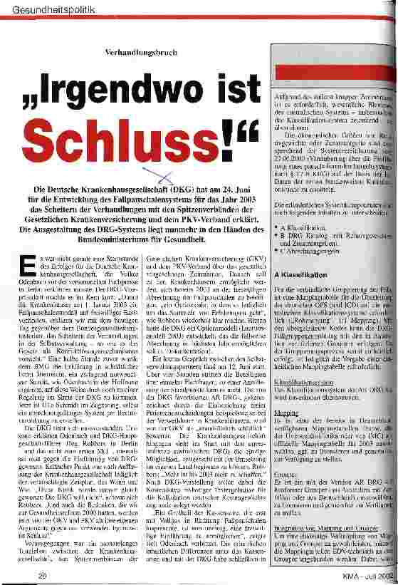 Vorschauseite 1: Irgendwo ist Schluss!